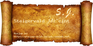 Steigervald Jácint névjegykártya